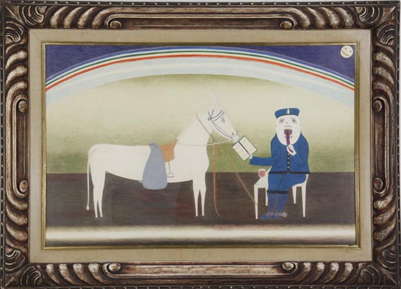 Friedrich Schröder-Sonnenstern - Mondmoralische Ruhepause - Rahmenbild