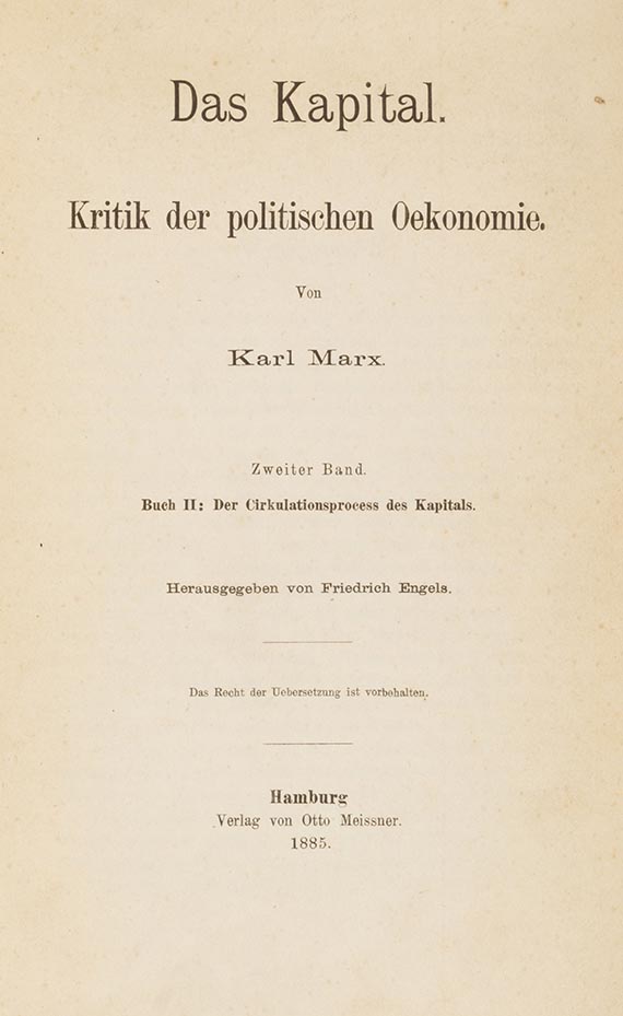 Karl Marx - Das Kapital. Bd. II und III