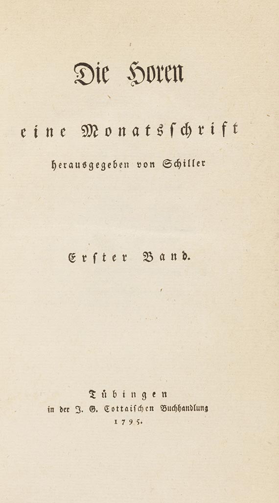 Friedrich Schiller - Die Horen 12 B&auml;nde