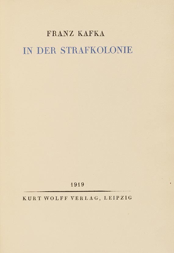 Franz Kafka - In der Strafkolonie