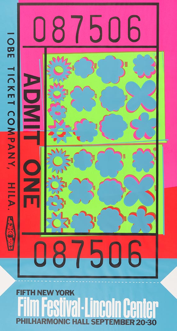 Andy Warhol - Lincoln Center Ticket. 1 von 500 nicht signierten Exemplaren.