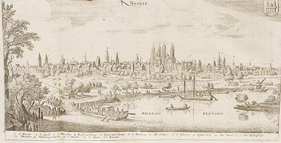Matth&auml;us Merian - Topographia Sveviae (&) Topographia Palatinus Rheni + Zugab. Zus. 2 Werke mit Anhang in 1 Bd.