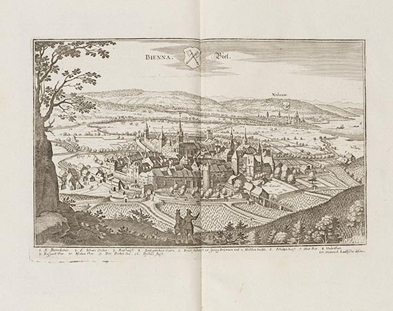 Matth&auml;us Merian - Topographia Helvetiae et Valesiae. Vorgeb. Topographia Alstaiae. 2 Werke in 1 Bd.