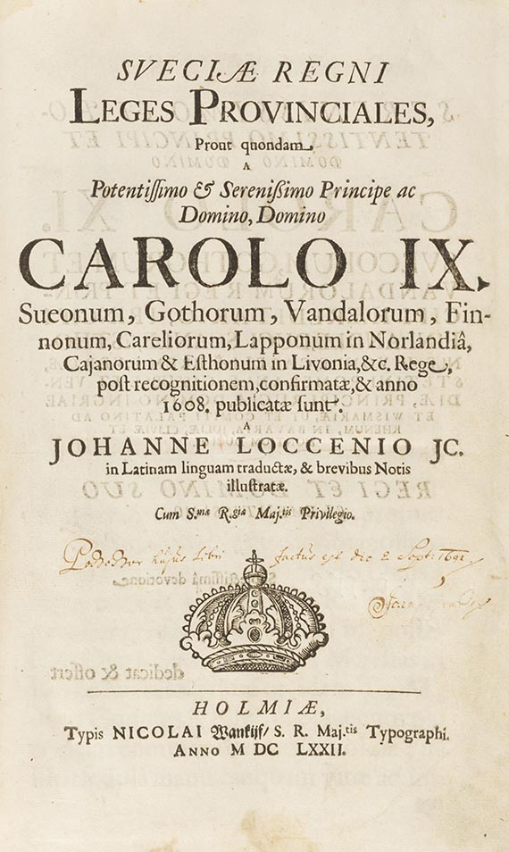 Johan Loccenius - Sveciae regni leges provinciales