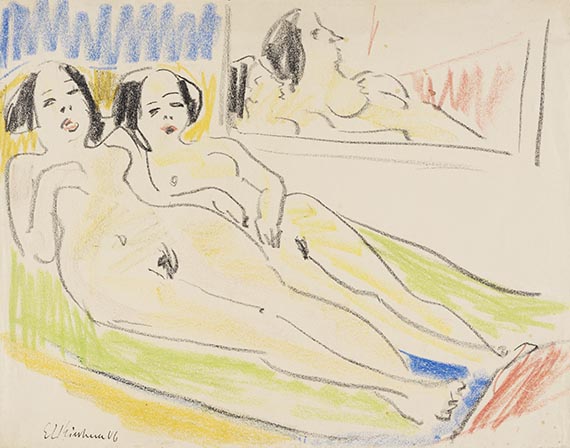 Ernst Ludwig Kirchner - Zwei ruhende Akte