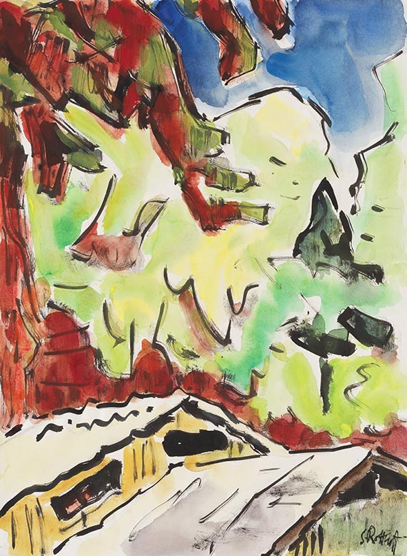 Karl Schmidt-Rottluff - Wald &uuml;ber D&auml;chern