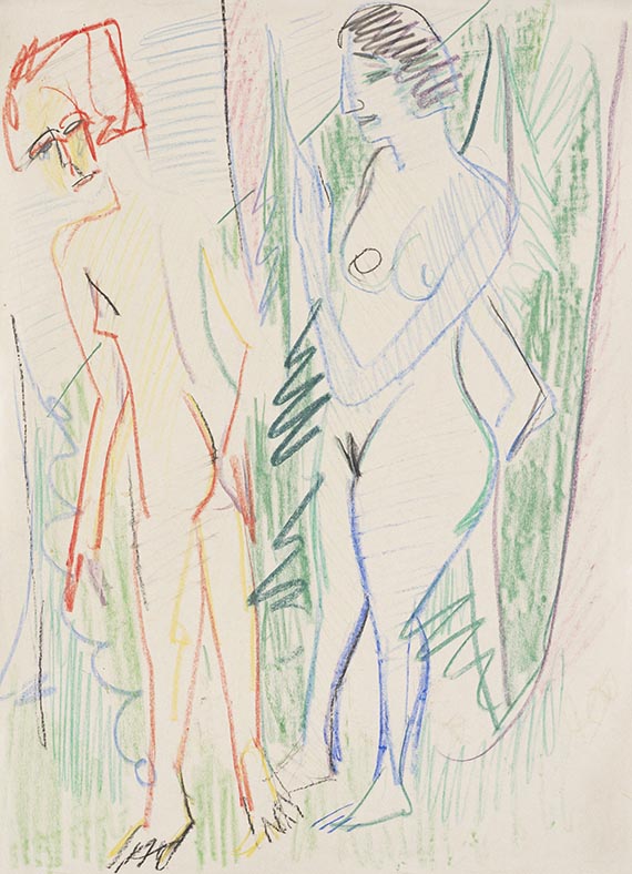 Ernst Ludwig Kirchner - Zwei Badende