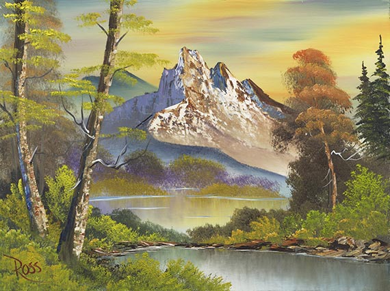 Bob Ross, Mountain Splendor, 1986