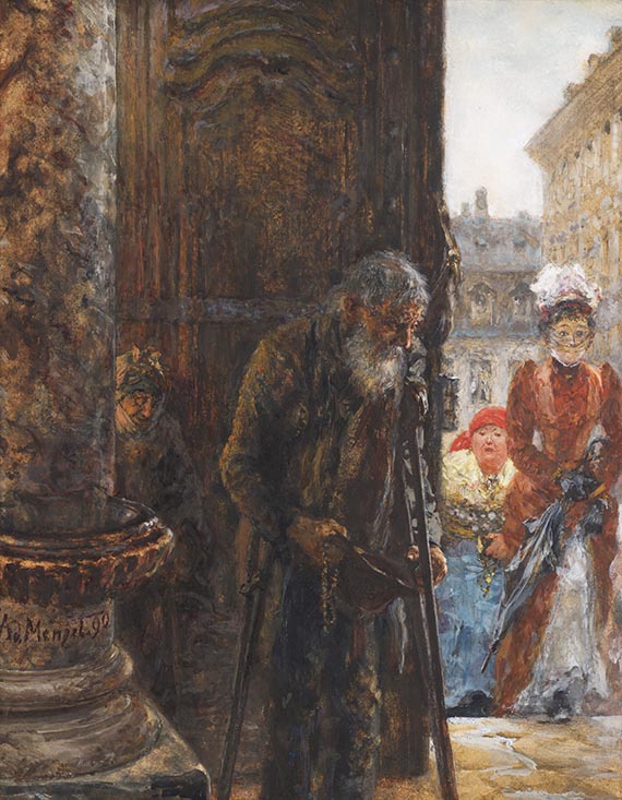 Adolph von Menzel - Vor der Kircht&uuml;r