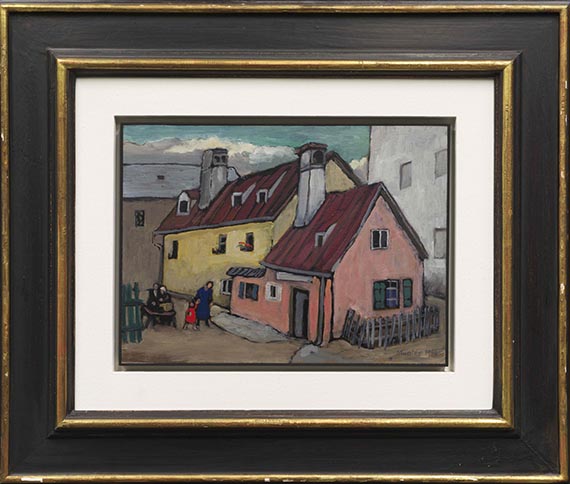 Gabriele Münter - Alte Herbergen in München - Rahmenbild