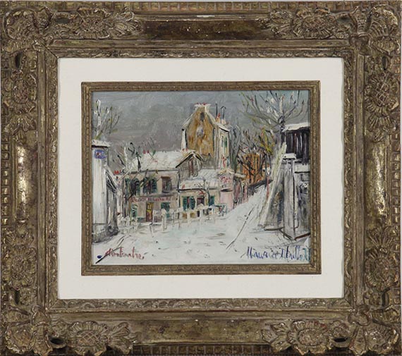 Maurice Utrillo - Lapin Agile à Montmartre sous la neige - Rahmenbild