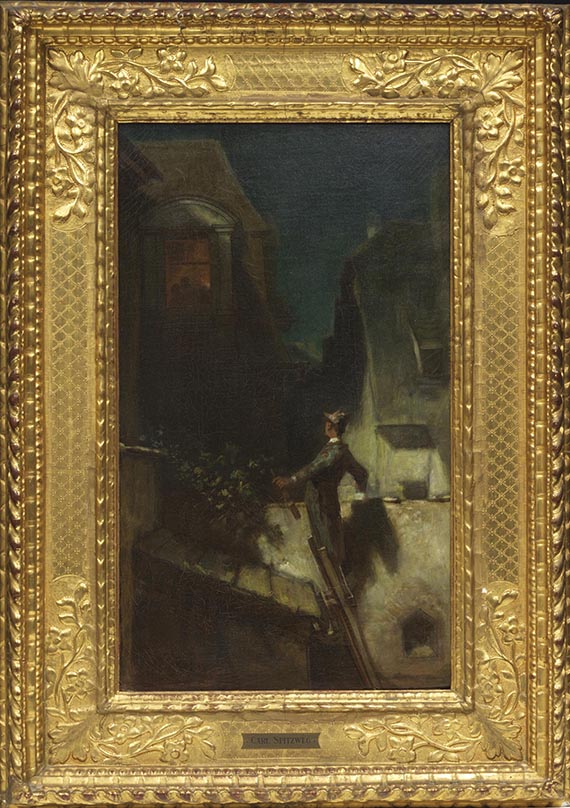 Carl Spitzweg - Der Mondscheingeiger - Rahmenbild