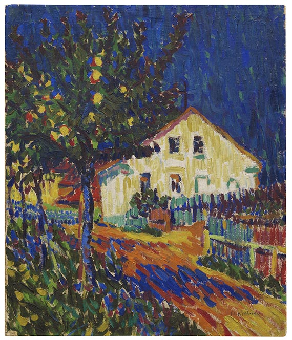 Ernst Ludwig Kirchner - Dorfstra&szlig;e mit Apfelb&auml;umen