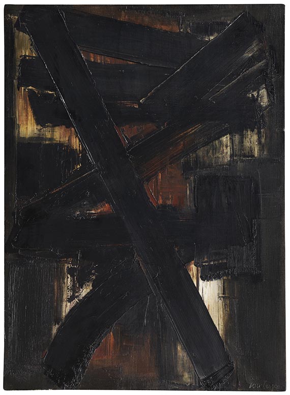 Pierre Soulages - Peinture 81 x 60 cm, 2 mai 1957