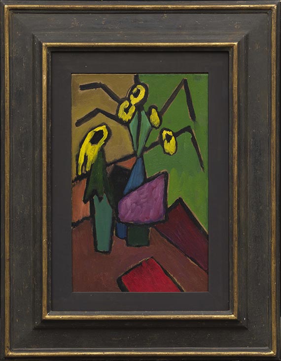 Gabriele Münter - Stilleben mit Sonnenblumen - Rahmenbild