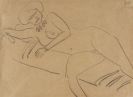 Kirchner, Ernst Ludwig - Frauenakt (verso: Partie bei Dresden)
