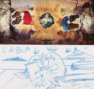 Salvador Dalí - Roi crapaud peignant devant la baie de Port Lligat