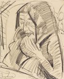 Ernst Ludwig Kirchner - Alte Bäuerin / Stehender und sitzender weiblicher Akt
