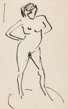 Kirchner, Ernst Ludwig - Tuschfederzeichnung