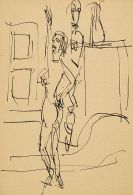 Ernst Ludwig Kirchner - Stehender Akt am Ofenpfeiler