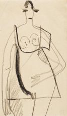 Kirchner, Ernst Ludwig - Chalk drawing