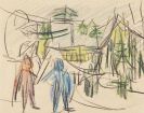 Kirchner, Ernst Ludwig - Chalk drawing