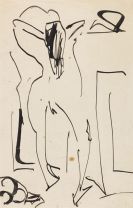 Kirchner, Ernst Ludwig - Tuschzeichnung