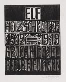 Erich Heckel - Umschlag, Titelblatt und Inhaltsverzeichnis der Mappe \"Elf Holzschnitte, 1912-1919, Erich Heckel bei J.B. Neumann\"