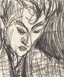 Kirchner, Ernst Ludwig - Chalk drawing