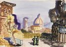 Bargheer, Eduard - Blick auf Florenz / Italienische Stadtansicht