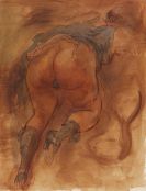 George Grosz - Kneeling Semi Nude