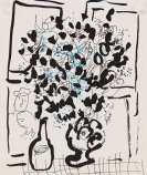 Marc Chagall - Blau-Schwarzer Strauß