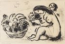 Marc Chagall - Akt mit Früchtekorb