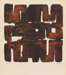 Soulages, Pierre - Etching in colors