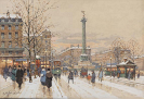 Eug&egrave;ne Galien-Laloue - Place de la Concorde en hiver