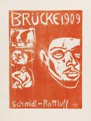 Ernst Ludwig Kirchner - Umschlag der IV. Jahresmappe der Künstlergruppe Brücke - Porträt Schmidt-Rottluff