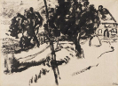 Emil Nolde - Bauernhaus hinter Bäumen