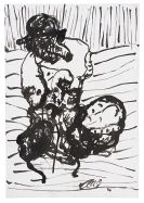 Baselitz, Georg - Ohne Titel (Schweinekopf)