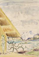 Ernst Ludwig Kirchner - Seelandschaft mit Haus und Bergpanorama