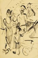 Ernst Ludwig Kirchner - Marktstand (Milchabrechnung auf der Stafelalp)
