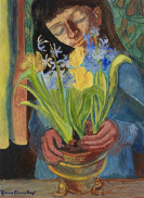 Bruno Krauskopf - M&auml;dchen mit Blumen