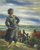 Frans Masereel - &Eacute;quihen - maisons devant la plage