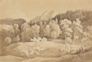 Johann Georg von Dillis - Umkreis - Bergige Landschaft