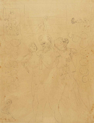 Klinger, Max - Entwurfszeichnungen (6 Bll.)