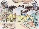 Schmidt-Rottluff, Karl - H&auml;user hinter Gartenzaun