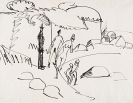 Kirchner, Ernst Ludwig - Fehmarn-K&uuml;ste mit Badenden