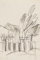 Macke, August - Zaun und Baum