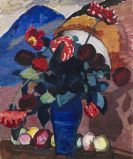 Münter, Gabriele - Blumen in blauer Vase