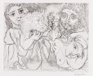 Pablo Picasso - Marie-Thérèse rêvant de métamorphoses (Minotaure, buveur et femmes)