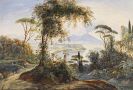 Johann Jakob Wolfensberger - Ansicht von Neapel mit dem Golf und dem Vesuv im Hintergrund